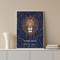 Tableau Signe Astrologique Personnalisé Blue Édition Rectangle