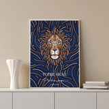 Tableau Signe Astrologique Personnalisé Blue Édition Rectangle