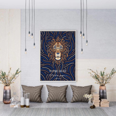 Tableau Signe Astrologique Personnalisé Blue Édition Rectangle