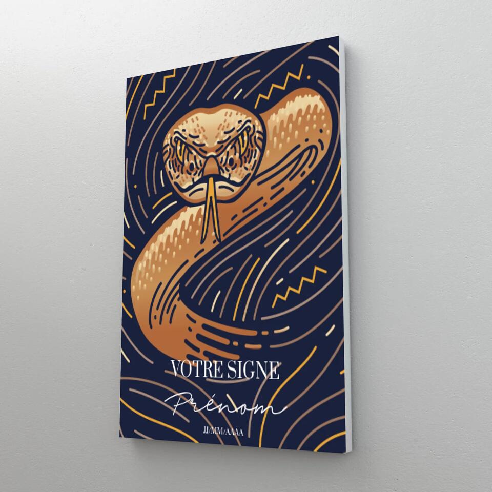 Tableau Signe Amérindien Personnalisé Blue Édition Rectangle