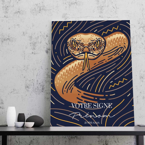 Tableau Signe Amérindien Personnalisé Blue Édition Rectangle