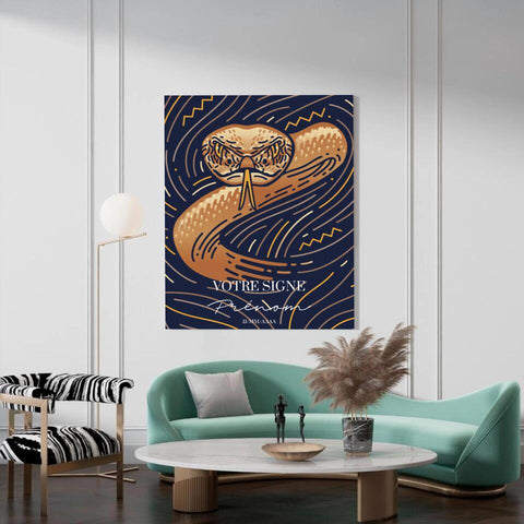 Tableau Signe Amérindien Personnalisé Blue Édition Rectangle