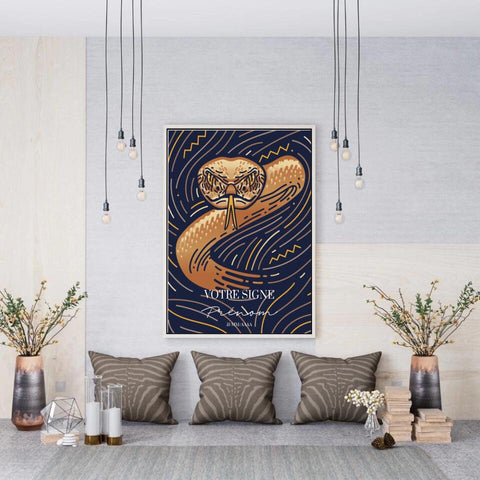 Tableau Signe Amérindien Personnalisé Blue Édition Rectangle