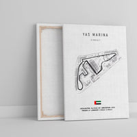 Affiche ou Tableau du Circuit de Formule 1 Yas Marina à Abu Dhabi
