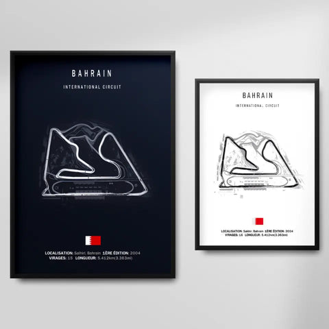 Affiche ou Tableau du Circuit de Formule 1 à Bahrain
