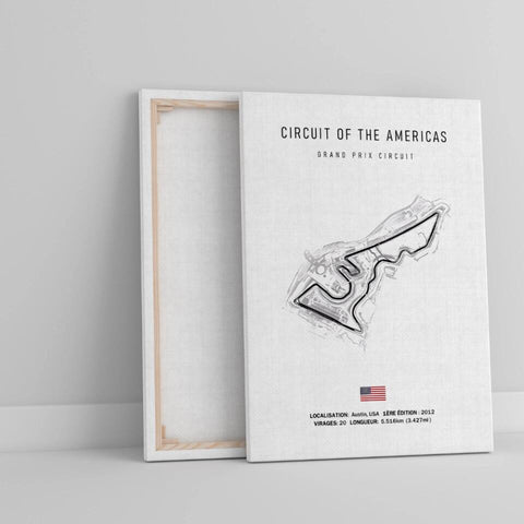 Affiche ou Tableau du Circuit Of The Americas de Formule 1 à Austin USA