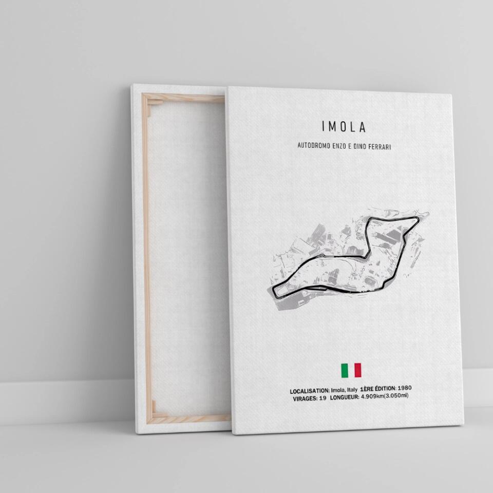 Affiche ou Tableau du Circuit de Formule 1 Autodromo Enzo e Dino Ferrari à Imola en Italie