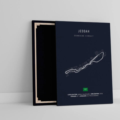 Affiche ou Tableau du Circuit de Formule 1 Corniche Circuit à Jeddah en Arabie Saoudite