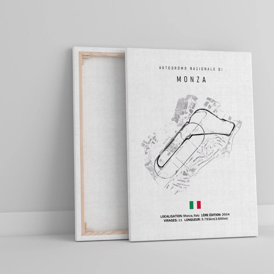 Affiche ou Tableau du Circuit de Formule 1 Autodromo Nazionale di Monza Italie