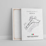 Affiche ou Tableau du Circuit de Formule 1 Autodromo Nazionale di Monza Italie