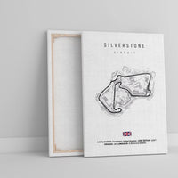 Affiche ou Tableau du Circuit de Formule 1 Silverstone en Grande-Bretagne