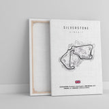 Affiche ou Tableau du Circuit de Formule 1 Silverstone en Grande-Bretagne