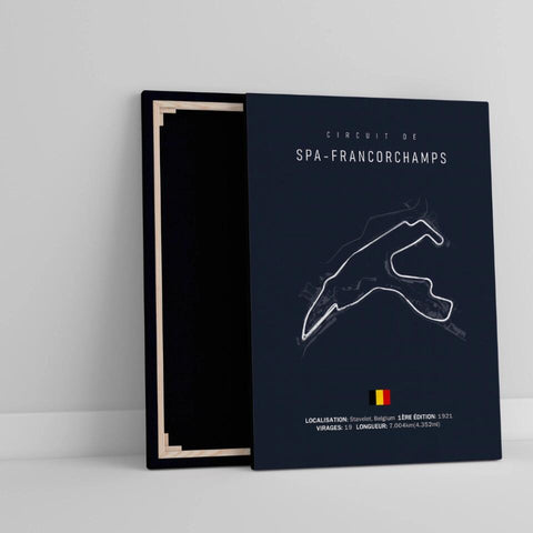 Affiche ou Tableau du Circuit de Formule 1 SPA Francorchamps Belgique