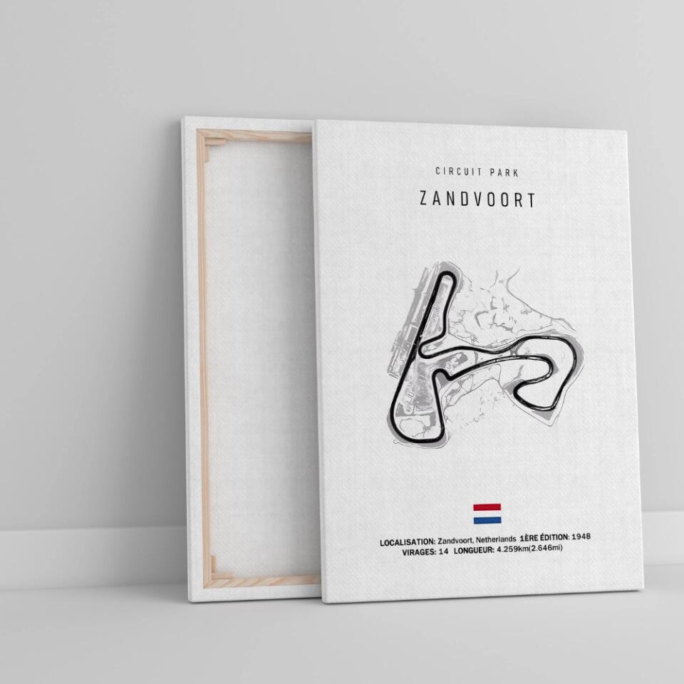 Affiche ou Tableau du Circuit de Formule 1  Zandvoort aux Pays-Bas