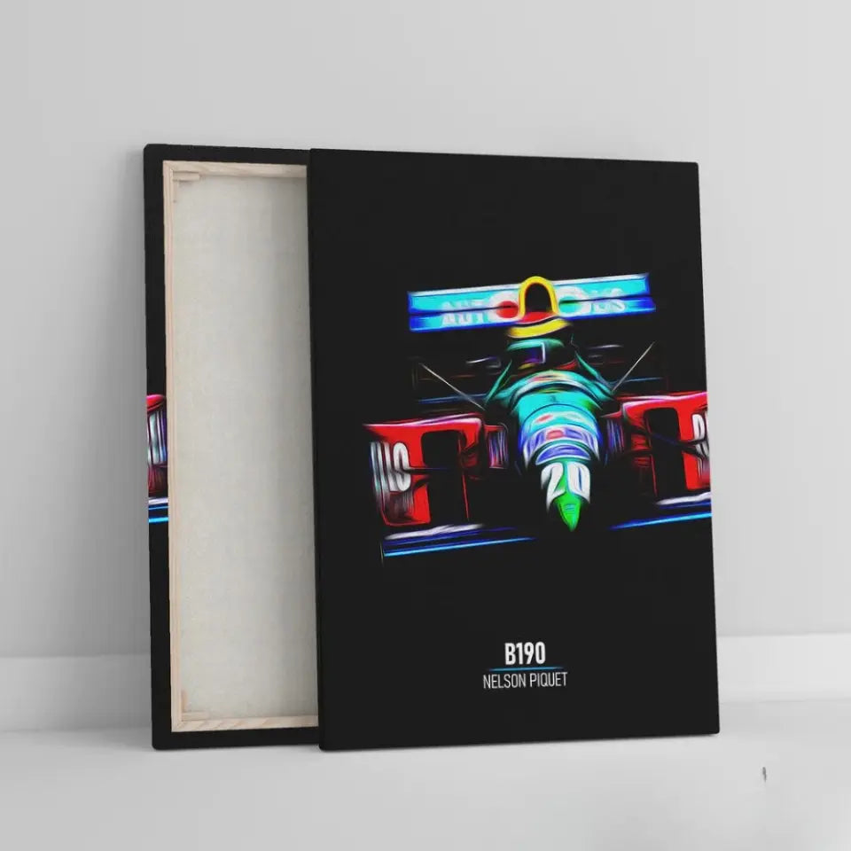 Affiche ou Tableau Benetton B190 Nelson Piquet Formule 1