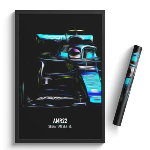 Affiche ou Tableau Aston Martin AMR22 Sebastian Vettel Formule 1