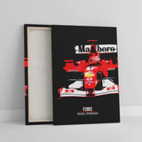 Affiche ou Tableau Ferrari F2002 Michael Schumacher Formule 1