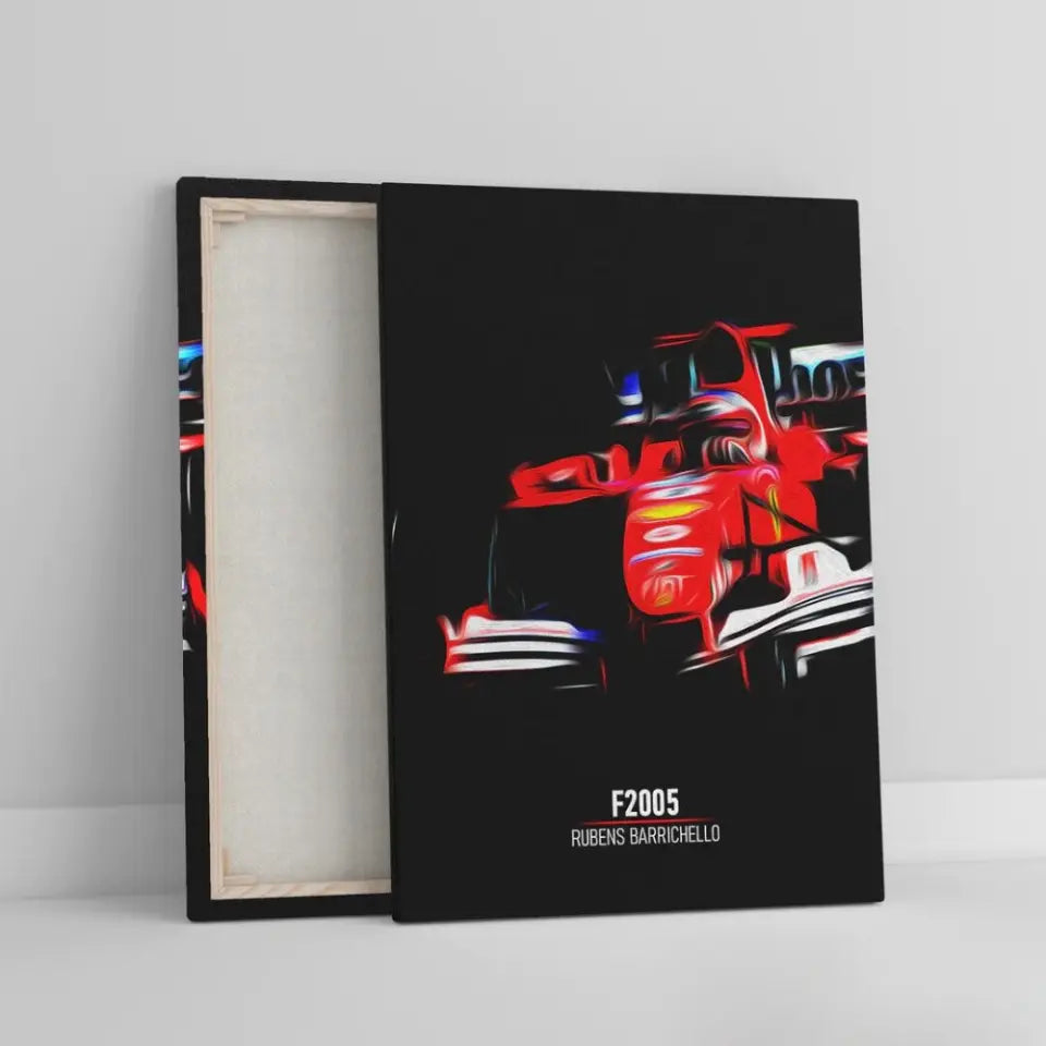 Affiche ou Tableau Ferrari F2005 Rubens Barrichello Formule 1