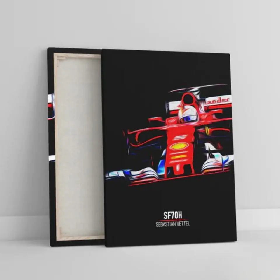 Affiche ou Tableau Ferrari SF70H Sebastian Vettel Formule 1