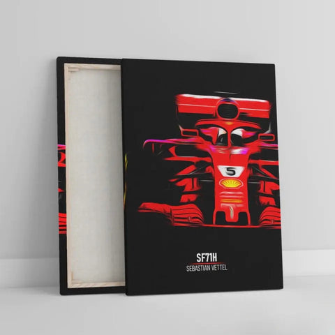 Affiche ou Tableau Ferrari SF71H Sebastian Vettel Formule 1