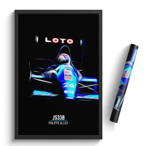 Affiche ou Tableau Liger JS33B Philippe Alliot Formule 1
