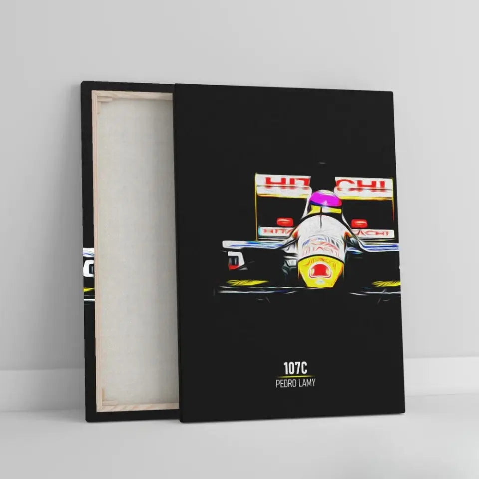 Affiche ou Tableau Lotus 107C Pedro Lamy Formule 1