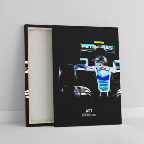Affiche ou Tableau Mercedes W07 Nico Rosberg Formule 1
