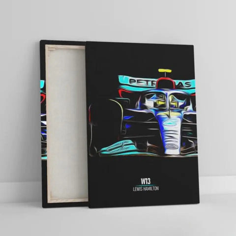 Affiche ou Tableau Mercedes W13 Lewis Hamilton Formule 1