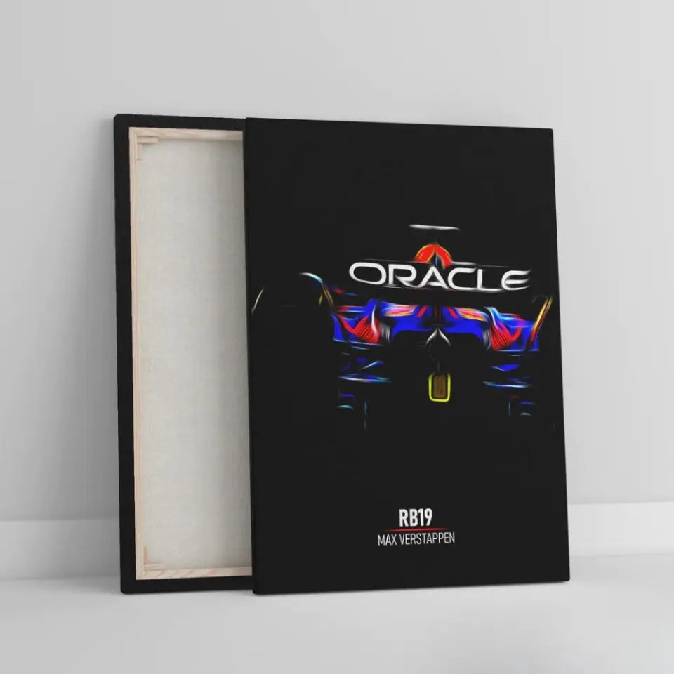 Affiche ou Tableau Red Bull RB19 Max Verstappen Blue Formule 1