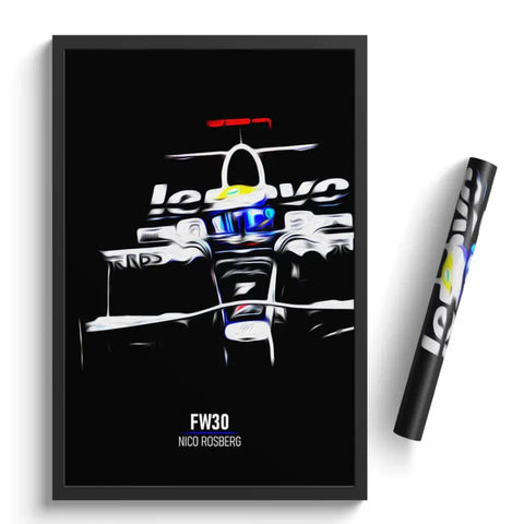 Affiche ou Tableau Williams FW30 Nico Rosberg 2008 Formule 1