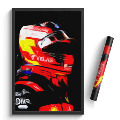 Affiche et Tableau Carlos Sainz Ferrari 2022 Formule 1