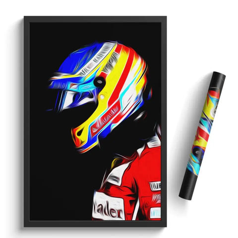 Affiche et Tableau Fernando Alonso Ferrari 2014 Formule 1