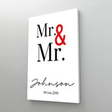 Tableau Couple Personnalisé Mr and Mr