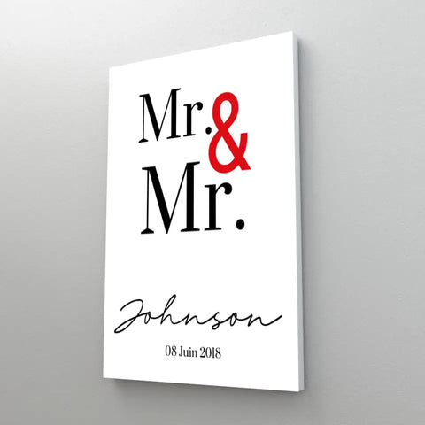 Tableau Couple Personnalisé Mr and Mr