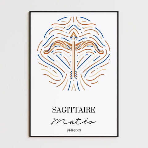 Tableau Personnalisé Signe Astrologique Sagittaire