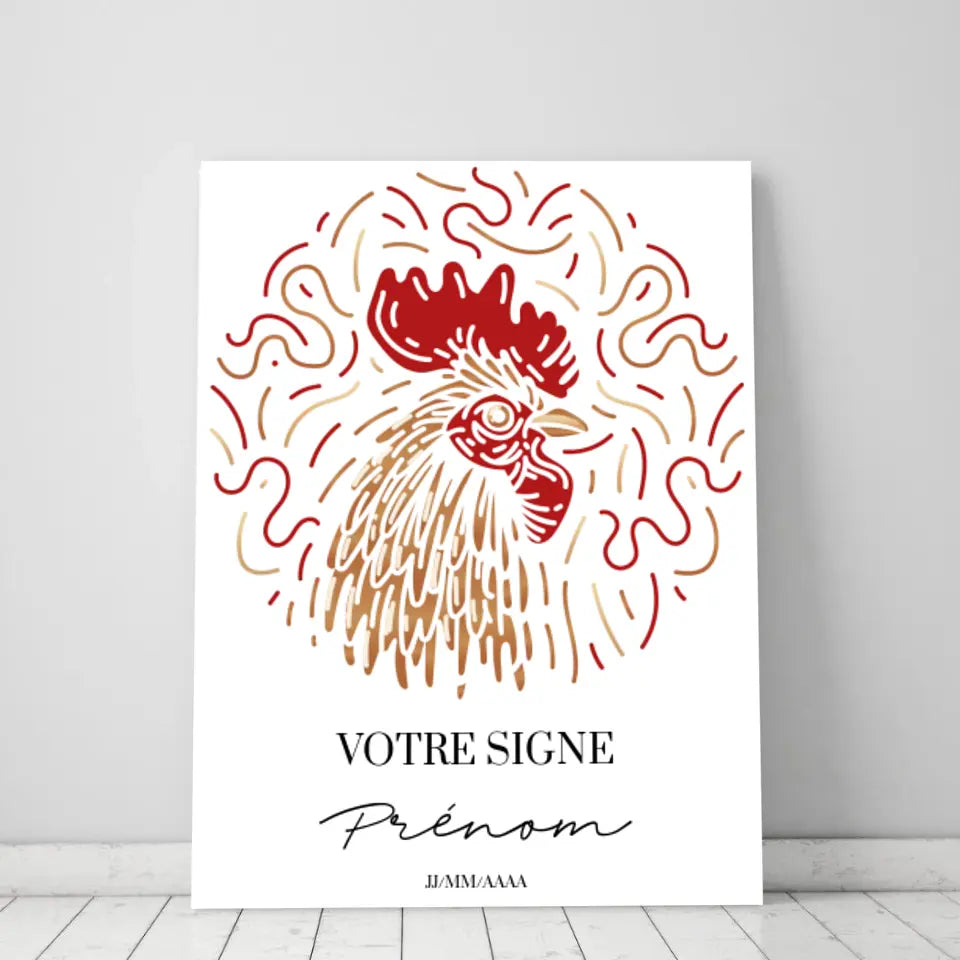 Tableau Signe Astrologique Chinois Personnalisé
