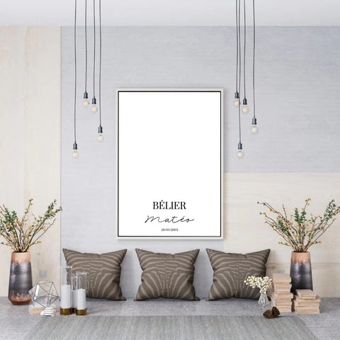 Tableau Signe Astrologique Personnalisable