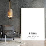 Tableau Signe Astrologique Personnalisable