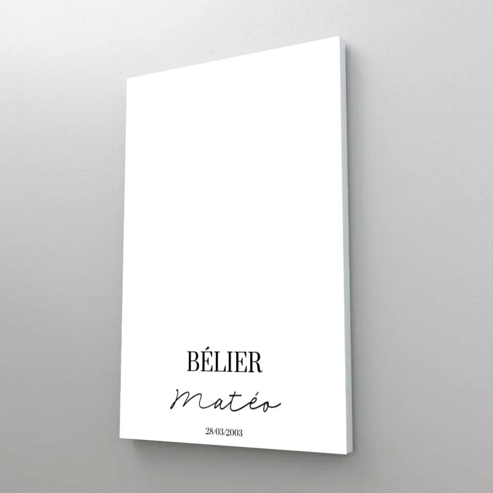 Tableau Signe Astrologique Personnalisable