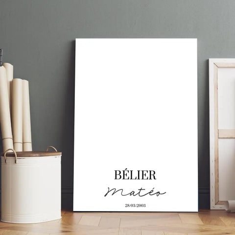 Tableau Signe Astrologique Personnalisable