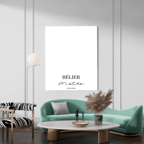 Tableau Signe Astrologique Personnalisable
