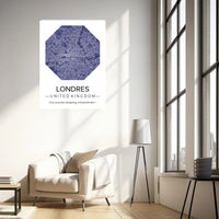 Affiche carte ville Personnalisée Octogone
