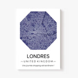 Affiche carte ville Personnalisée Octogone