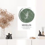 Affiche carte ville Personnalisée Brush