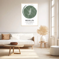 Affiche carte ville Personnalisée Brush