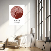 Affiche carte ville Personnalisée Rond
