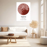 Affiche carte ville Personnalisée Rond