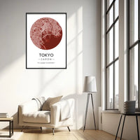 Affiche carte ville Personnalisée Rond