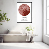 Affiche carte ville Personnalisée Rond