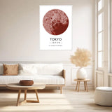 Affiche carte ville Personnalisée Rond